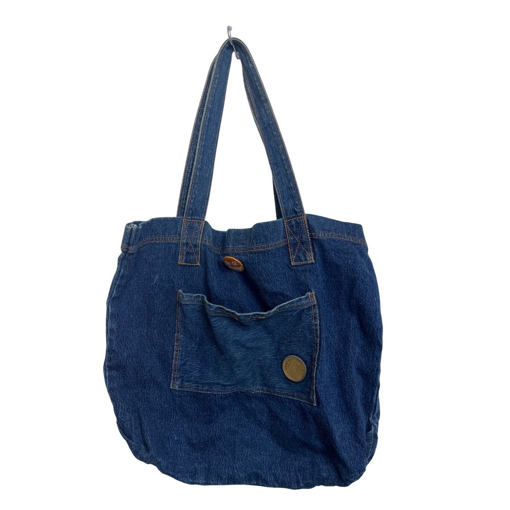 Bijoux Denim‎ Tote Bag Blue Casual Everyday Shoulder Bag Coin Detail Boho Quirky